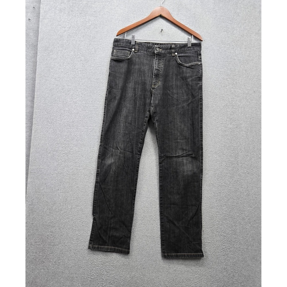 Ermenegildo Zegna Men Jeans 36 Gray Denim Straight Leg Mid Rise 31" Inseam